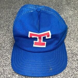 Vintage New Era Dupont Visor Pro Model "T" Logo Trucker Hat